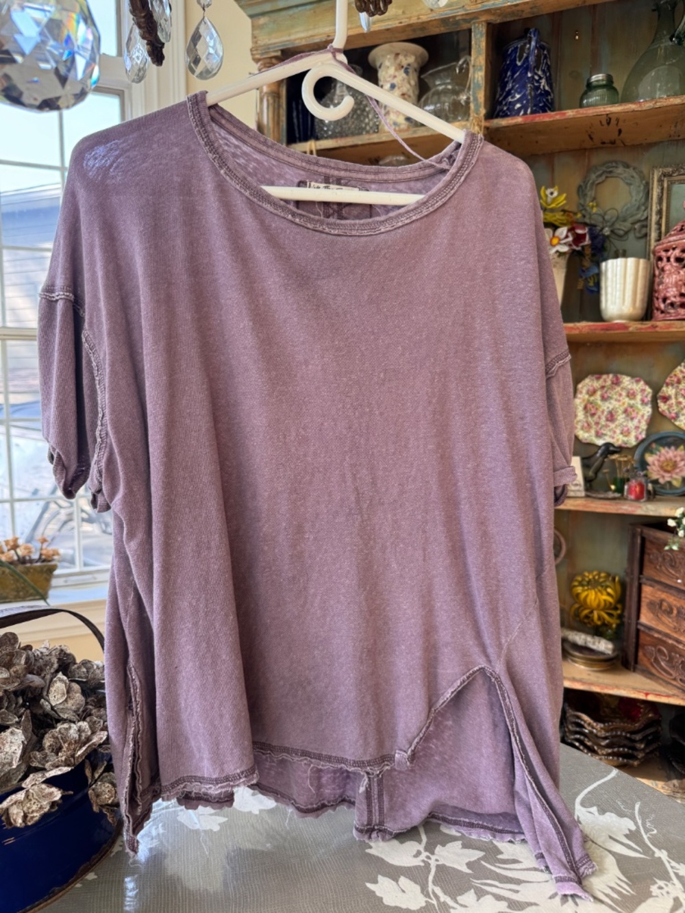 Free People We The Free Oversized Tee w/Hi-Lo Sz oversized/Small